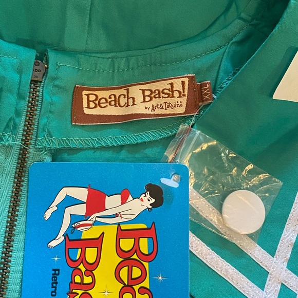 Beach bash teal Romper XXL Bettie Page - Picture 6 of 6